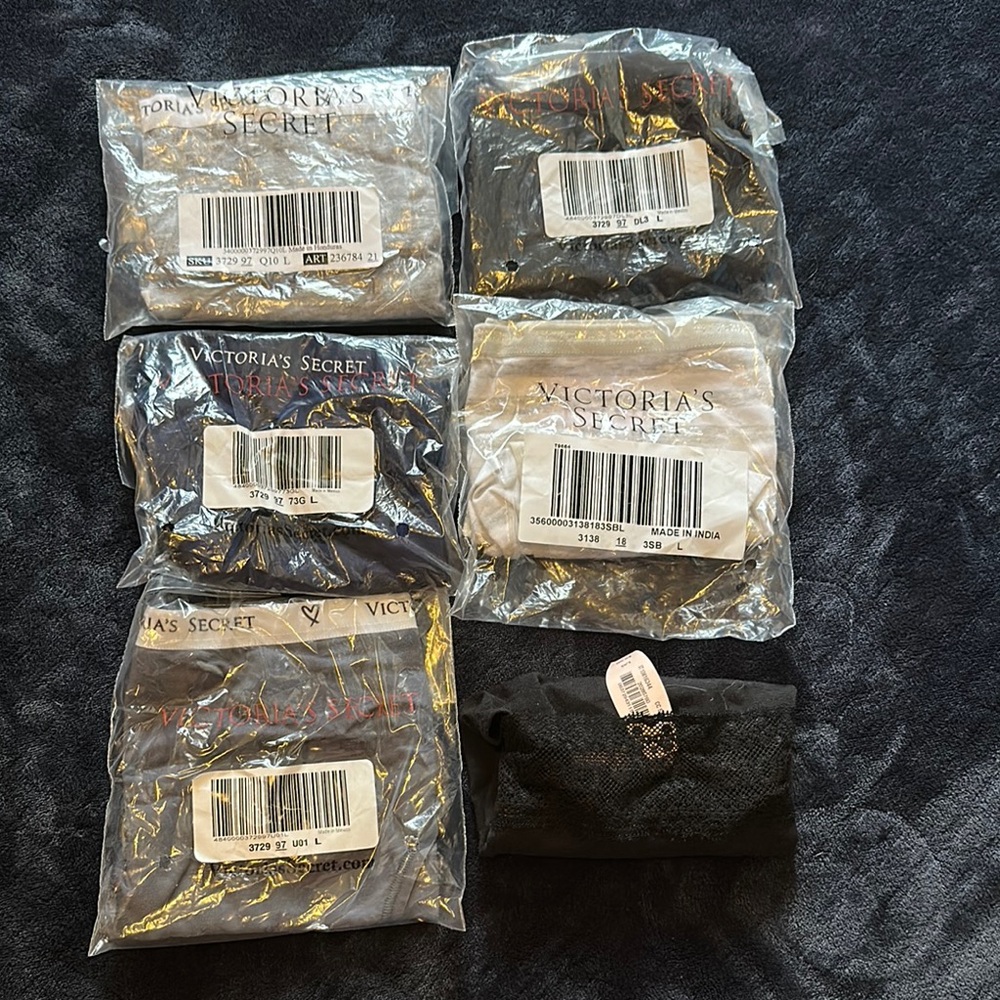 Victoria's Secret Panty Collection - Black, Gray, White, navy